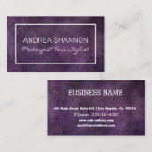 Aangepaste Paarse Waterverf Visitekaartje (Voorkant / Achterkant)