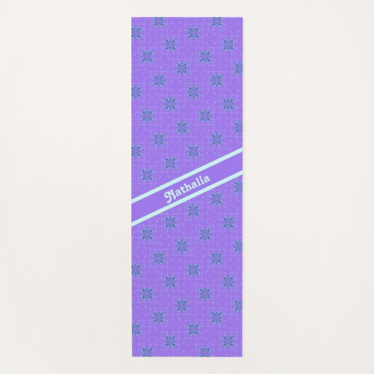 Aangepaste Paarse winterpatroon Yogamat (Voorkant)