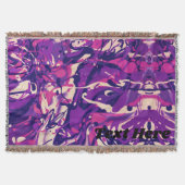 Aangepaste Paarse, witte en roze schilderplaat Deken (Voorkant)
