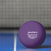 Aangepaste paarse witte vrijgezellenfeest weekendf pingpongbal (Net)