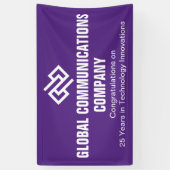 Aangepaste paarse zakelijke jubileumfeest spandoek (Verticaal)