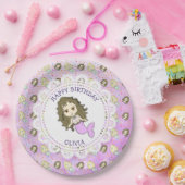 Aangepaste Paarse zeemeerminnende Borden Papieren Bordje (Feest)