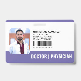 Aangepaste Paarse Ziekenhuis Arts Dokter Badge