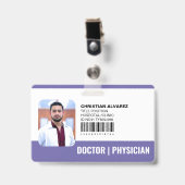 Aangepaste Paarse Ziekenhuis Arts Dokter Badge (Voorzijde met clip)