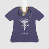 Aangepaste Paarse zuster Scrub Top Custom Ornament (voorkant)