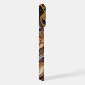 Aangepaste Paarse Zwart Grijs Wit Goud Marmeren Pa iPhone Hoesje (Rechterkant)