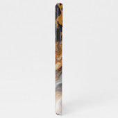 Aangepaste Paarse Zwart Grijs Wit Goud Marmeren Pa iPhone Hoesje (Rechterkant)