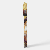 Aangepaste Paarse Zwart Grijs Wit Goud Marmeren Pa iPhone Hoesje (Linkerkant)