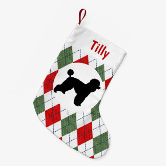 Aangepaste paarsgewijze rode en groene stijl kleine kerstsok