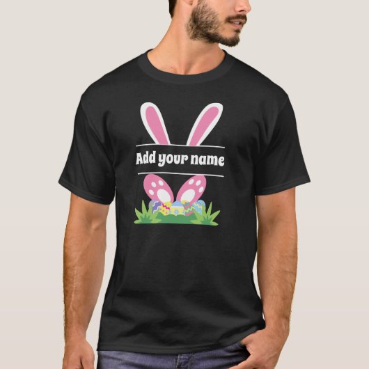 Aangepaste paasbundel aangepast paasbunny T-Sh T-shirt (Voorkant)
