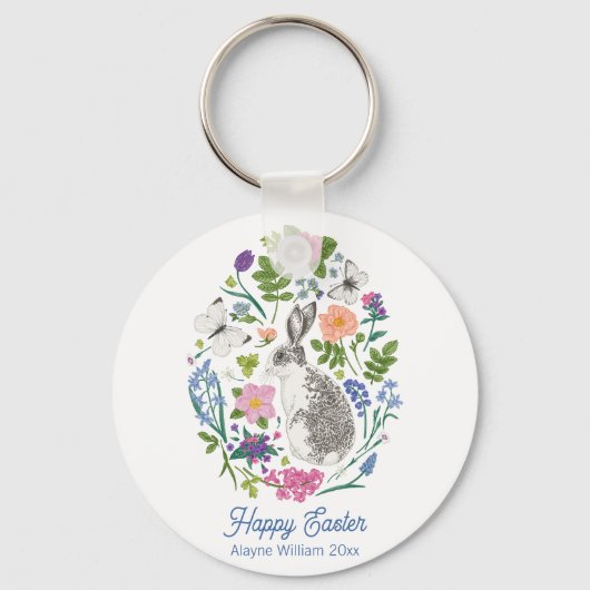 Aangepaste paasbundel en ventilator sleutelhanger (Achterkant)