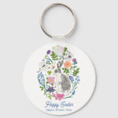 Aangepaste paasbundel en ventilatorSleutelhanger Sleutelhanger (Achterkant)