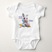 Aangepaste paasbunny Baby Bodysuit (Voorkant)