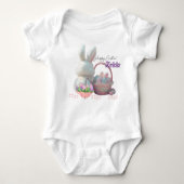 Aangepaste paasbunny Baby Bodysuit (Voorkant)