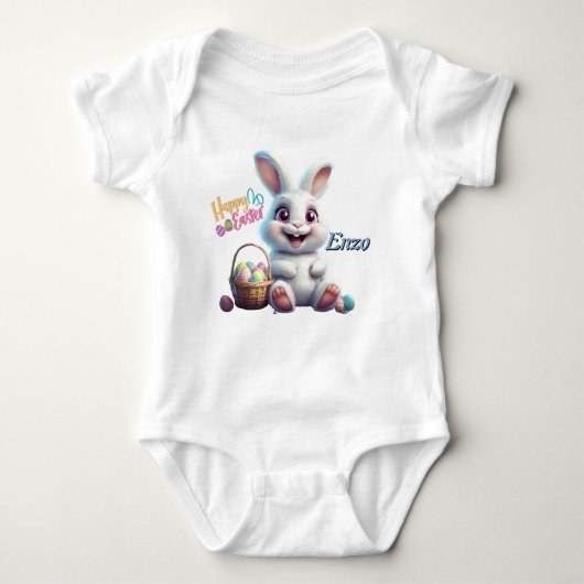Aangepaste paasbunny Baby Bodysuit (Voorkant)