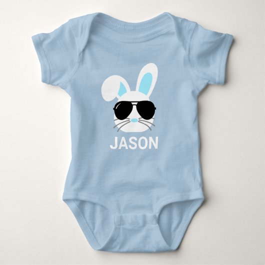 Aangepaste paasbunny Boys Baby Bodysuit (Voorkant)