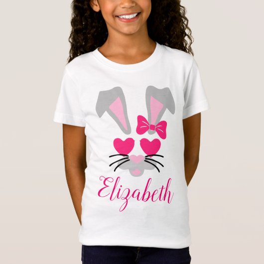 Aangepaste paasbunny Girls T-Shirt (Voorkant)