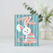 Aangepaste paascent met gekleurde eieren briefkaart (Staand voorkant)