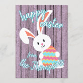 Aangepaste paascent met gekleurde eieren feestdagenkaart (Voorkant)