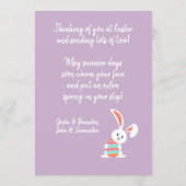 Aangepaste paascent met gekleurde eieren feestdagenkaart (Achterkant)