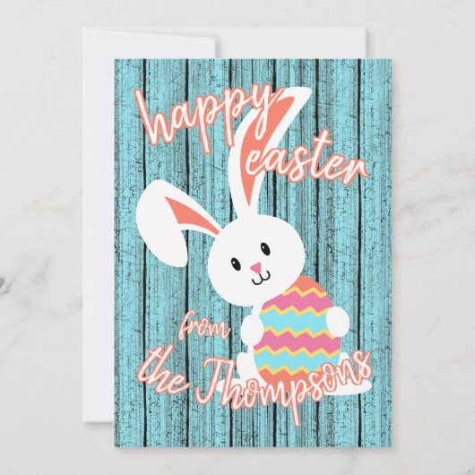 Aangepaste paascent met gekleurde eieren feestdagenkaart (Voorkant)