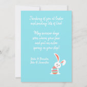 Aangepaste paascent met gekleurde eieren feestdagenkaart (Achterkant)