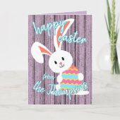 Aangepaste paascent met gekleurde eieren kaart (Voorkant)