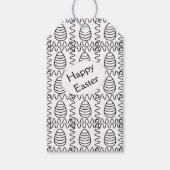 Aangepaste paaseieren Chevron Happy Easter Cadeaulabel (Voorkant)