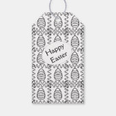 Aangepaste paaseieren Chevron Happy Easter Cadeaulabel (Achterkant)