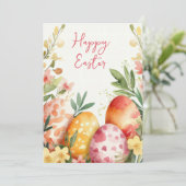 Aangepaste paaseieren met Kaart en paaseieren (Staand voorkant)