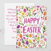 Aangepaste paaseieren met Kaart en paaseieren (Voorkant / Achterkant)