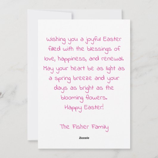 Aangepaste paaseieren met Kaart en paaseieren (Achterkant)