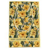 Aangepaste paasFloral Waterverf Daffodil Ge Medium Cadeauzakje (Voorkant)