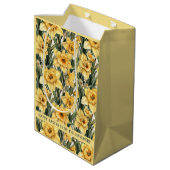 Aangepaste paasFloral Waterverf Daffodil Ge Medium Cadeauzakje (Achterkant Gekanteld)