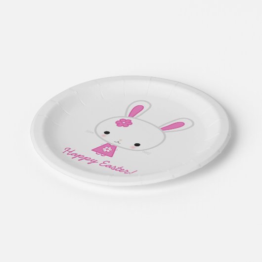 Aangepaste paaspapieren Borden met roze bundel Papieren Bordje (Gekanteld)