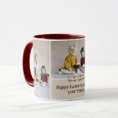 Aangepaste paasvakantie foto collage koffie Mok (Voorkant links)