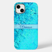 Aangepaste Pacifische blauwe naam Case-Mate iPhone Case (Achterkant)