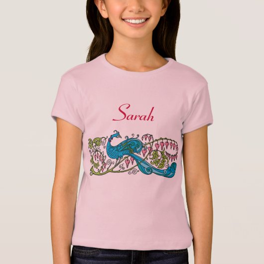 Aangepaste  pacock t-shirt (Voorkant)