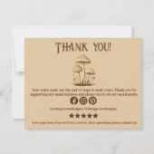 Aangepaste paddenstoel Hartelijk dank voor Visitek Kaart (Voorkant)