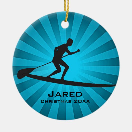 Aangepaste Paddleboarding Ornament (Voorkant)