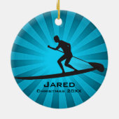 Aangepaste Paddleboarding Ornament (Achterkant)