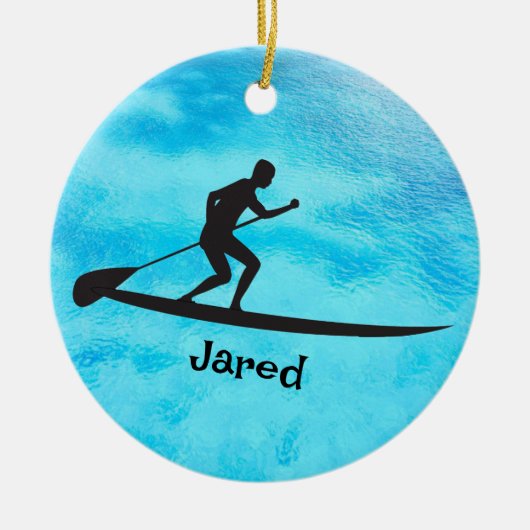 Aangepaste Paddleboarding Ornament (Voorkant)
