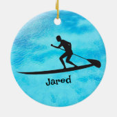 Aangepaste Paddleboarding Ornament (Achterkant)
