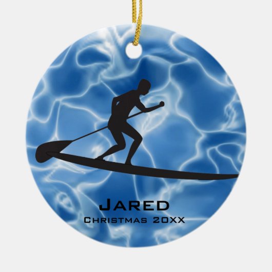 Aangepaste Paddleboarding Ornament (Voorkant)