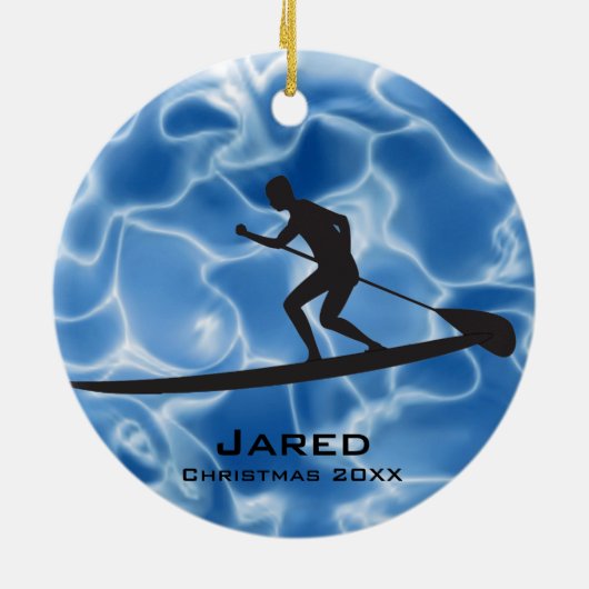 Aangepaste Paddleboarding Ornament (Achterkant)