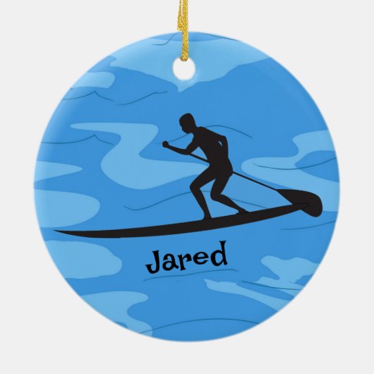 Aangepaste Paddleboarding Ornament (Achterkant)