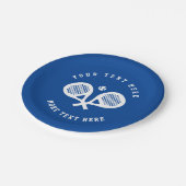 Aangepaste Padel Tennis Birthday-borden Papieren Bordje (Gekanteld)