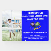 Aangepaste Padel Tennis Coaching Klasse Lessen Bla Spandoek (Horizontaal)