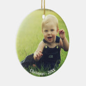 Aangepaste padfoto keramisch ornament (Rechts)