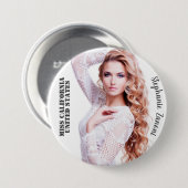 Aangepaste Pageant Button Pin - Kies uw maat (Voorkant /achterkant)